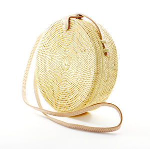 Bohemian Round Bag in White
