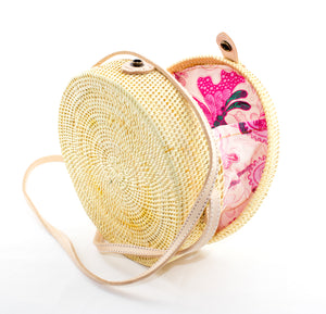 Bohemian Round Bag in White